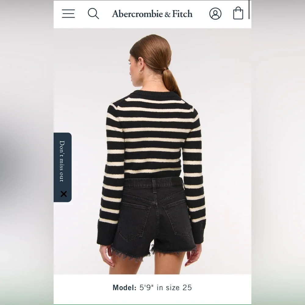 NWT Abercrombie & Fitch High Rise Mom Short - Picture 3 of 7